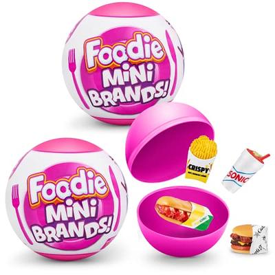 5 Surprise Foodie Mini Brands (2 Pack) by ZURU, Mystery Capsule