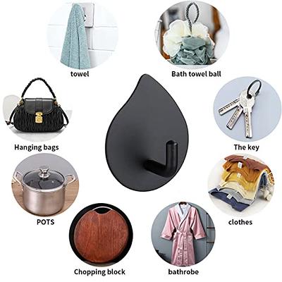 Stainless Steel Wall Mounted Adhesive Hook Clothes Coat Rack Keys