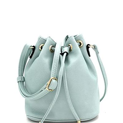  Women Crossbody Bucket Bag Mini Drawstring Shoulder