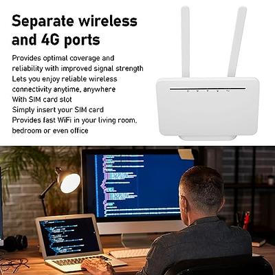 VSVABEFV 4G LTE Wireless Router with SIM Card Slot 300Mbps Unlocked  Wireless Mobile WiFi Hotspot Routers with Antennas for