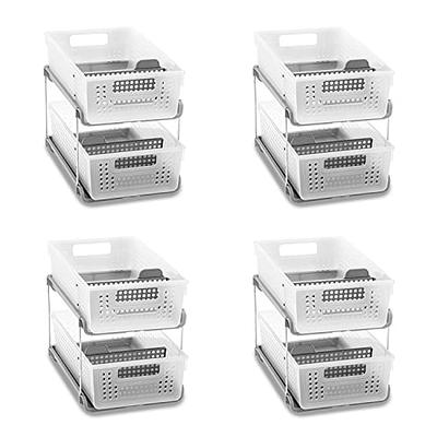 Madesmart 2-Tier Organizer With Dividers Slide-Out Baskets