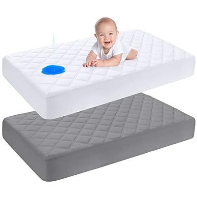 Serta Sertapedic Crib Mattress Liner Pads (Pack of 2) - 100% Waterproof  with Nanotex Technology - Ideal for Potty Training - Washable (White)