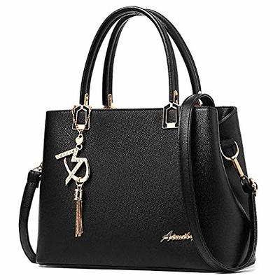 Womens Purses and Handbags Shoulder Bags Ladies Designer Top Handle Satchel Tote  Bag (Black) - Yahoo Shopping