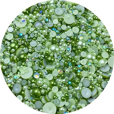 500 pcs Transparent Green Bubble Beads Plastic Craft Pearls 12mm Round  Smooth