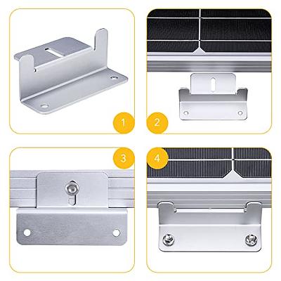 BougeRV 16 Units Solar Panel Mounting Bracket Kits, Solar Panel