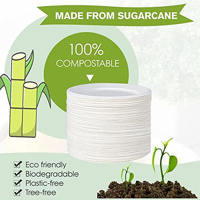 Greconv Small Paper Plates, 200 Pack Bulk Paper Plates 7 inch, 100%  Compostable Paper Plates Disposable, White Paper Plates for Dessert Cake,  Recycled Paper Plates Made of Sugarcane Fibers - Yahoo Shopping