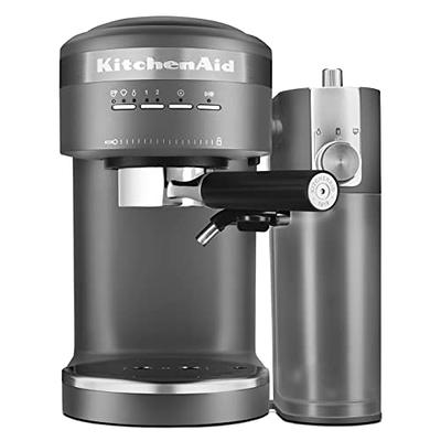 KitchenAid Semi-Automatic Espresso Machine and Automatic Milk Frother  Attachment - KES6404, Charcoal Grey - Yahoo Shopping