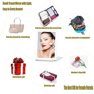 Fancii Rechargeable Travel Makeup Mirror with LED Light, 8 Foldable Stand,  3 Color Lighting Travel Mirror. Dimmable & Lightweight Portable Vanity  Mirror, Beauty Travel Essential, Abigail - Yahoo Shopping