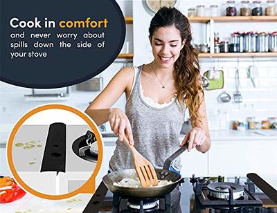 Kitchen Silicone Stove Counter Gap Cover, 25 inch Long & Extra Wide Stove  Gap Filler Range Strips 2pcs,Between Oven and Countertop Dishwasher,  Dryer,Easy Clean Heat Resistant Gap Guards Black - Yahoo Shopping