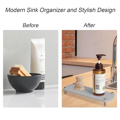 Yipem Instant Dry Bathroom Sink Organizer, Kitchen Sink Caddy with  Diatomaceous Earth Stone Sink Tray for Countertop Sponge Soap Toothbrush  Cup Perfect for Bathroom and Kitchen Storage Grey - Yahoo Shopping