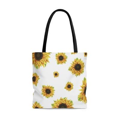 Hand Painted Sunflower Painting Crossbody Bag