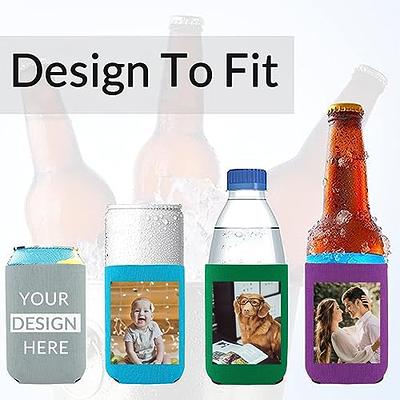 Custom Beer Can Sleeve Cooler Bulk 1-150pcs Personalized Design Insulated Beverage Bottle Holder, 12 oz Can. Customized Insulated Can Sleeve with