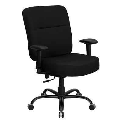 Flash Furniture Black Fabric Contemporary Adjustable Height Swivel  Upholstered Desk Chair in the Office Chairs department at