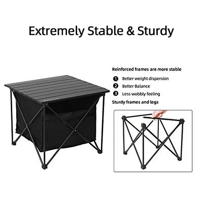 ROCK CLOUD Portable Camping Table Ultralight Aluminum Folding Beach Table  Camp for Camping Hiking Backpacking Outdoor Picnic, Black