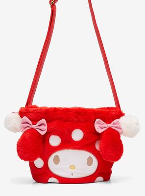 Women Girls Teddy Bear Cross Body Bag 3D Cute Fuzz Plush Animal Shoulder Bag  