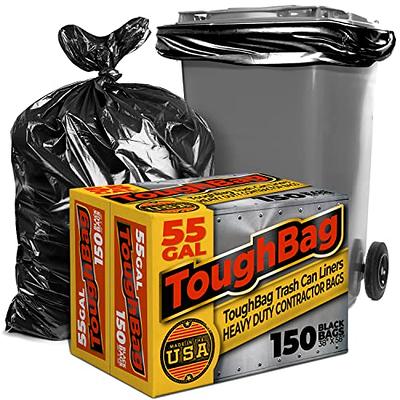 Brute Super Tuff Contractor Trash Bags, 55 Gallon, 20 Bags 