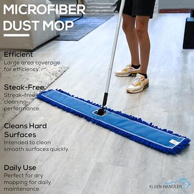 Tidy Tools Commercial Dust Mop & Floor Sweeper, 48 in. Dust Mop for Hardwood Floors, Reusable Dust Mop Head, Extendable Mop Handle, Industrial Dry