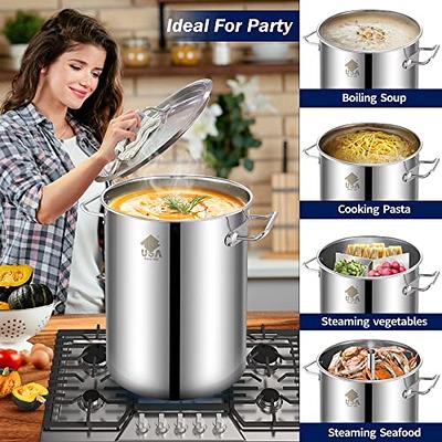 ARC 40QT Stainless Steel Stockpot 6-Piece For Turkey Fryer Pot with Basket  and Steamer Rack,Boiling Cookware for Seafood Boil Pot,Tamale Steamer Pot,Crawfish  Crab Shrimp Lobster Boil Pot with Strainer - Yahoo Shopping