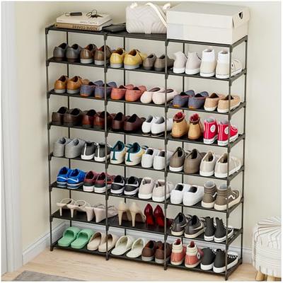 GEORIS Stackable 2-Tier Shoe Rack, Space-Saving Shoe Shelf Organizer for  Closet, Entryway, Hallway, Silver - Yahoo Shopping