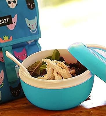 Salad Container Bento Bowl for Lunch, Lunch-Box To-Go Containers for Adults  Kids, Meal Prep Kit with Lid Fits Big Salads for Women, Teens