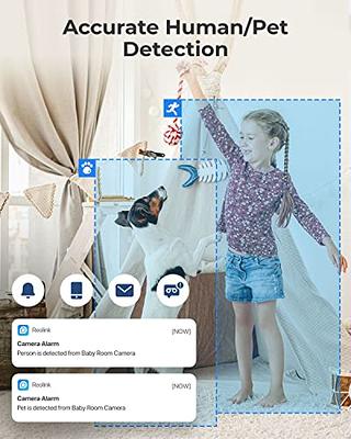 REOLINK Indoor Security Camera, 5MP Super HD Plug-in WiFi Camera with PTZ,  Auto Tracking, Human/Pet AI, Ideal for Baby Monitor/Pet Camera/Home