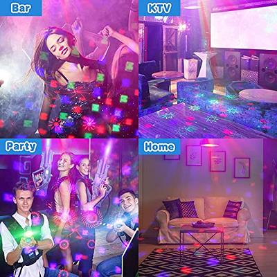 60 128 Modes Mini RGB LED Disco Party Light DJ Laser Projector USB  Rechargeable UV Lamp for Wedding Home Party Christmas Decor