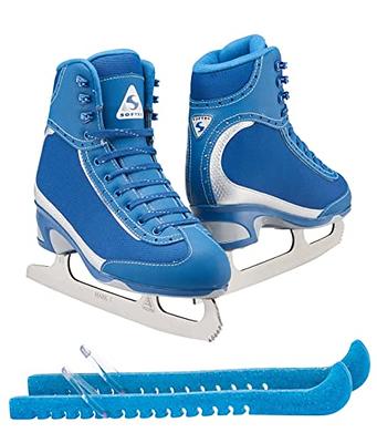 Jackson Ultima SoftSkate Womens' Ice Skates / Bundle with Jackson Bag, Guardog Skate Guards / White