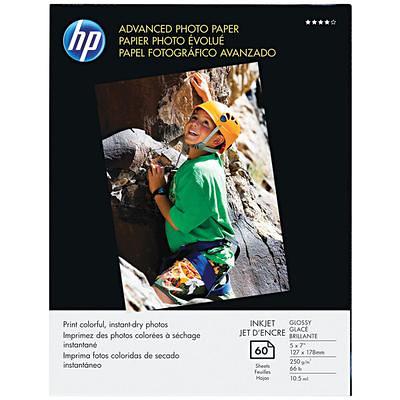 HP Advanced Photo Paper (Glossy) for Inkjet - 5x7 - 60 Sheets