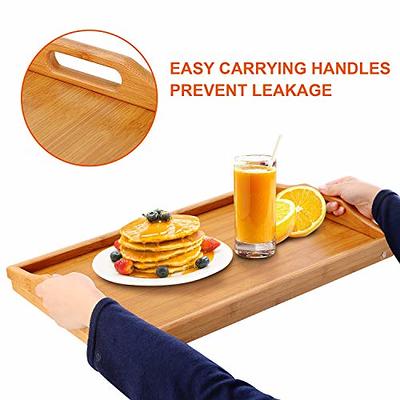 Moclever Breakfast Tray Table with Folding legs - Serving tray