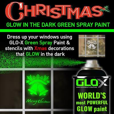 GLO-X Glow In The Dark Paint (1Litre Can) - Clear Paint That Glows Green In  The Dark- Powered Light & Sun Activated Glow In The Dark Paint for Metal 