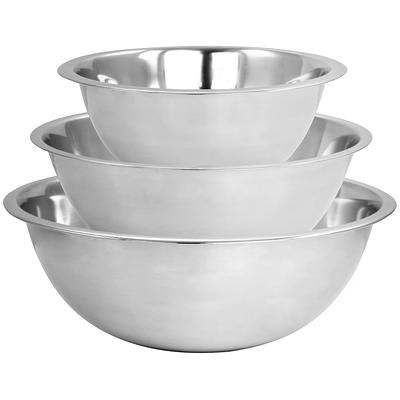 Silver Stainless Steel Mixing Bowl - Set of 3