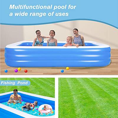 SunClub Inflatable Swimming Pools, 120 x 72 x 22 Kiddie Pool Swimming  Pools for Kids, Adults,Toddlers, Full-Sized Inflatable Kiddie Pools  Wear-Resistant, Garden, Backyard Water Party Dark Blue - Yahoo Shopping