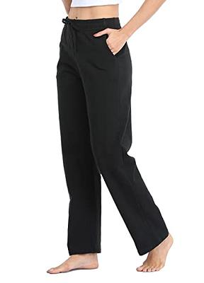 Willit Women's Cotton Yoga Pants Sports Sweatpants Lounge Athletic Pants  with Pockets Black M - Yahoo Shopping