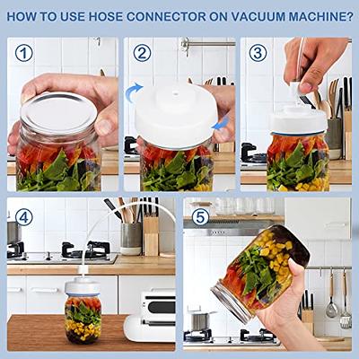 RECAT Mason Jar Vacuum Sealer, Electric Jar Sealer and Accessory Hose  Compatible with FoodSaver Vacuum Sealer