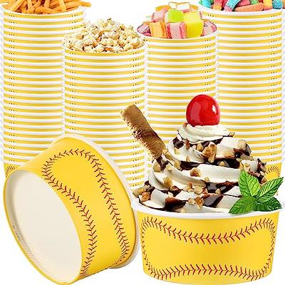 150 Pieces Football Paper Ice Cream Cups Game Day Party Supplies Disposable Ice  Cream Bowls Paper