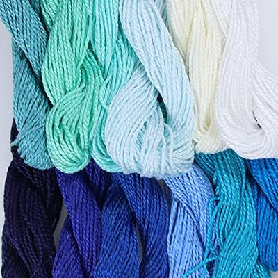 KCS 25 M/Skein Mercerized Pearl Cotton Crochet Needlepoint Thread,Size 5,  12 skeins,Mixed Color 03 - Yahoo Shopping