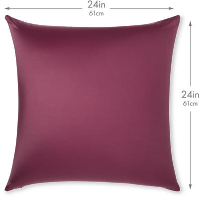 18 x 18 Throw Pillow Cozy Soft Microbead: 1 PC, Dark Grey