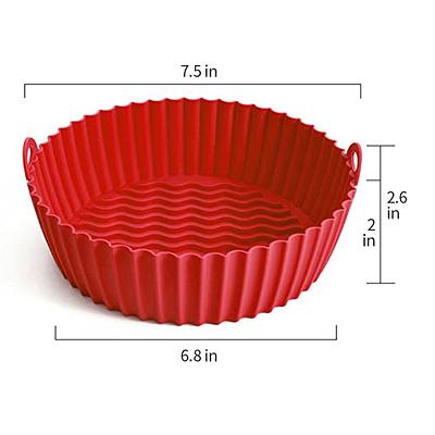 Reusable Air Fryer Silicone Accessories Liners 7.5/8.5/8/9 Inch Square  Round Non-Stick Silicon Airfryer Basket