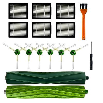 Parts Accessories Compatible for iRobot Roomba evo i1 i2/+i3 i3+ i4 i5 i6  i6+ i7 i7+ i8 i8+/Plus E5 E6 E7 J5 J7 I,E &J Series :Roller Brush,Side