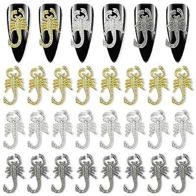  WOKOTO 100pcs 3D Gold Crucifix Nail Charms For Nail