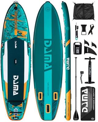  Flypark 10'8''x35'' Fishing Inflatable Paddle Board, Extra  Wide SUP Paddleboard Inflatable, Fishing Stand Up Paddle Board, 2 Fish  mounts, Rod Hold, Measurement, Kayak seat, Camera Mount Shoulder Strap :  Sports