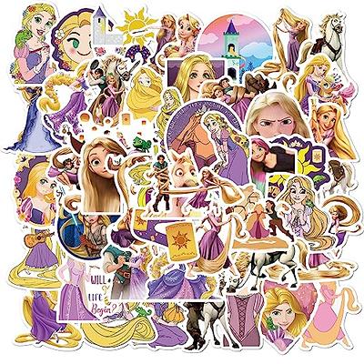 50Pcs Disney Cartoon Character Stickers Pack,Disney Film Characters  Aesthetic Vinyl Waterproof Sticker Decals for Water