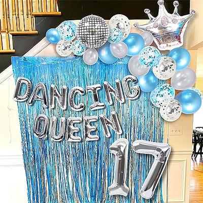 24 PCS Dancing Queen 17 Balloons Dancing Queen 17 Birthday Party Decoration  Sliver Blue 17 Birthday Decoration Mamma Mia Party Supplies - Yahoo Shopping