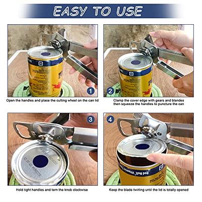 Warncode Adjustable Multifunctional Stainless Steel Can Opener, 3