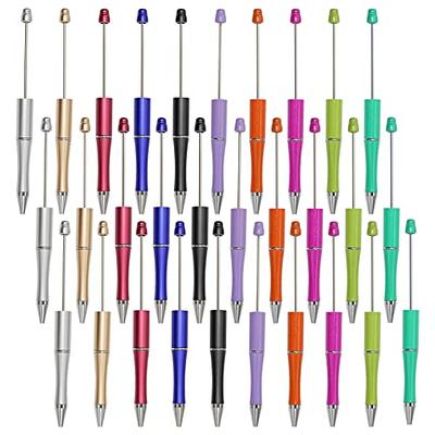 8 Pieces Rollerball Pen, Beadable Pens Printable Portable, Creative 1mm  Assorted Colors Bead Pens Ballpoint Pen for Journaling, Draw Classroom 