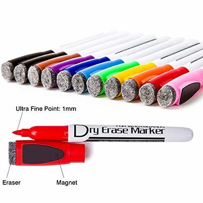 Comix Dry Erase Markers, Fine Tip Whiteboard Magnetic Markers with Eraser  Cap, 36 Bulk 12 Colors Low Odor Markers for Kids Teachers - Yahoo Shopping