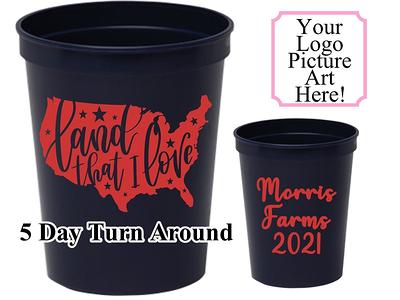 One Color Personalized Custom 16Oz Stadium Cup-4Th Of July Party Cups-Fourth  Cup Cups-Custom Patriotic - Yahoo Shopping