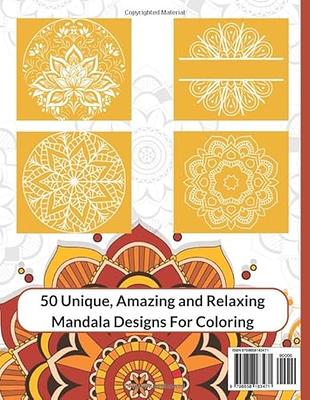 Adult relieve stress coloring book Mandala abstract pattern