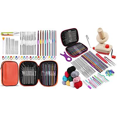 FISHEVO 2 Pcs Punch Needle Embroidery Starter Kits, DIY Punch Needle Craft  Embroidery Pattern Cloth Pen Hoop Yarn Rug Accessories for Adults Beginner