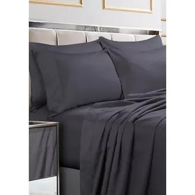  Tribeca Living Queen Bed Sheet Set, Soft Cotton Sateen